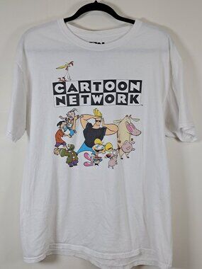 Retro Cartoon Network Characters Graphic Tee White L